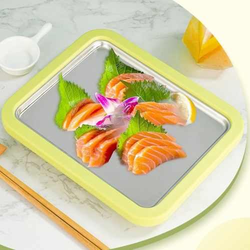 Machine à glaçons, sorbetière, machine à yogourt, moule en acier inoxydable pour rouleau à crème glacée à gel instantané fait maison soi-même vert