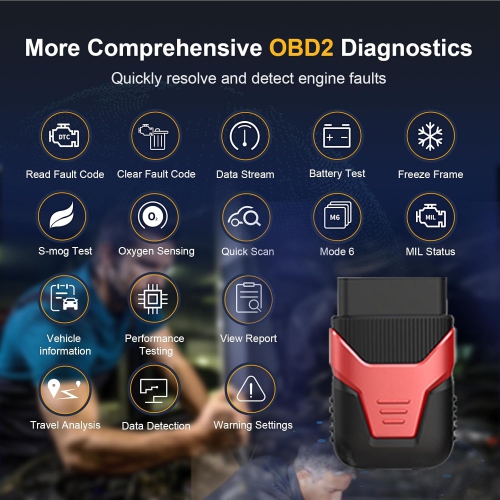 Z50 Bluetooth OBD2 Scanner - Car diagnostic tool for iPhone and Android. Diagnose check engine lights, clear DTCs and read live data on most vehicles.