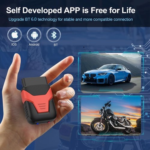 Z50 Bluetooth OBD2 Scanner - Car diagnostic tool for iPhone and Android. Diagnose check engine lights, clear DTCs and read live data on most vehicles.