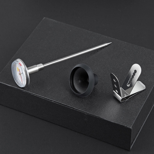 Coffee Thermometer Clip-On Thermometer for Hand Pour Over Coffee Maker Stainless Steel Pointer Thermometer Portable with Dial for Outdoor Kitchen