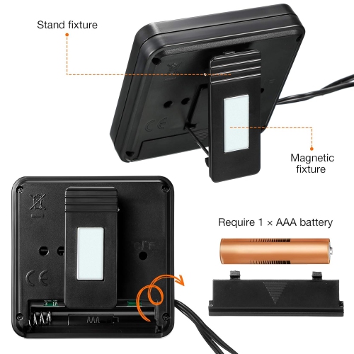 Reptile thermometer and hygrometer Reptile breeding box thermometer and hygrometer with probe Indoor and outdoor digital pet temperature counter