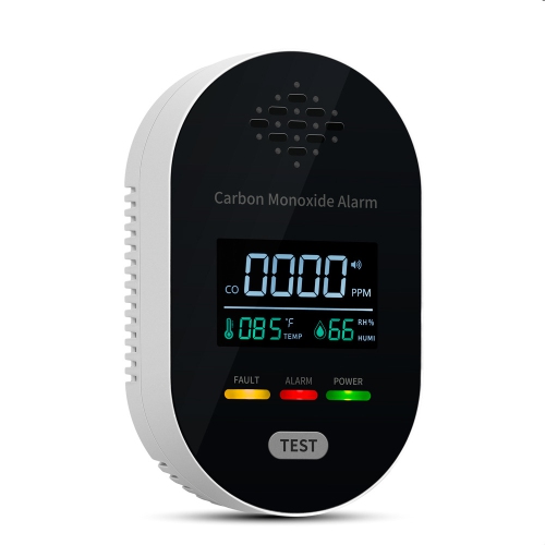 3 in 1 detector, indoor carbon monoxide alarm, with temperature and humidity detector, plug-in gas detector, with LCD display