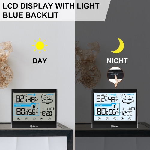 Hot selling touch screen thermometer and hygrometer weather clock electronic thermometer clock alarm clock study room home thermometer intelligent