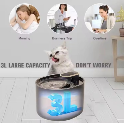 3L Smart Pet Drinking Fountain, Smart Pet Drinking Fountain, Automatic Cycle Filtration, Great for Dogs and Cats
