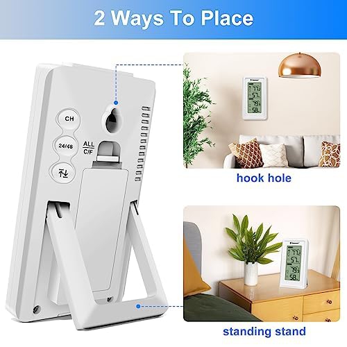 Indoor and outdoor thermometer wireless digital thermometer with LCD backlight new thermometer and hygrometer display electronic digital display