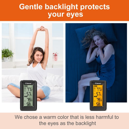 Indoor and outdoor thermometer wireless digital thermometer with LCD backlight new thermometer and hygrometer display electronic digital display