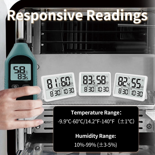 Electronic high-precision thermometer and hygrometer indoor charging digital display hygrometer household precise wall-mounted dry and wet detector