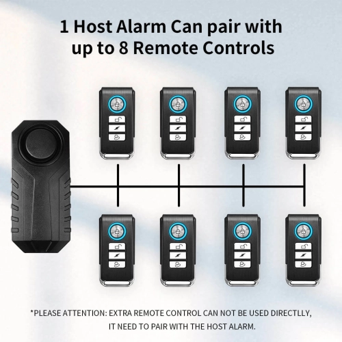 Bicycle Vibration Alarm USB Charge Waterproof 113dB Antilost Motorcycle Electric Bike Alarm With Remote Control