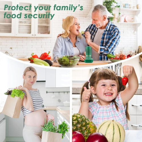 Fruit Vegetable Washing Machine Portable Fruit Cleaner Device in Water Deeply Cleaner for Fruit Vegetable Seafood(Green)