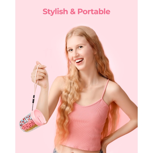 Large Pill Dispenser with 6 Compartments, Anti-Mix Pill Bottle Organizer with Wide Opening & Easy Retrieval, Vitamin Organizer for Travel