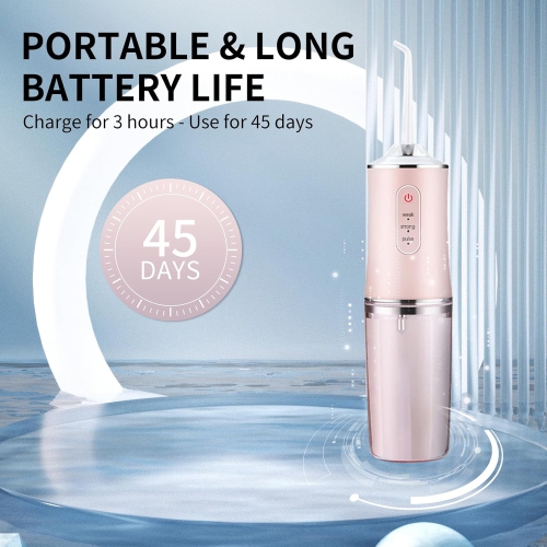 Water Flosser for Tooth Water Pick Cordless Dental Electric Portable Tooth Cleaner Rechargeable Oral Irrigator