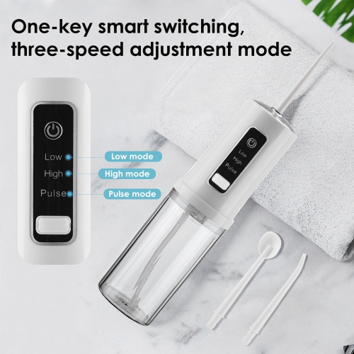 Electric Cordless Water Flosser Rechargeable Tooth Floss Machine Portable Water Picks Tooth Cleaner for Travel