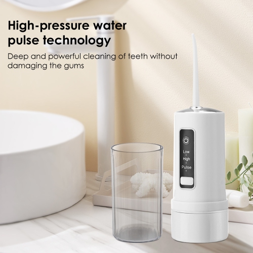 Electric Cordless Water Flosser Rechargeable Tooth Floss Machine Portable Water Picks Tooth Cleaner for Travel