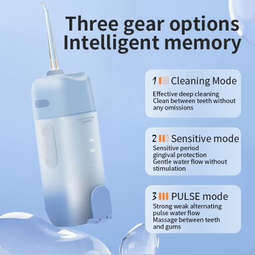 Cordless Oral Irrigator Electric Water Flosser Portable Tooth Punch Rechargeable Teeth Cleaner