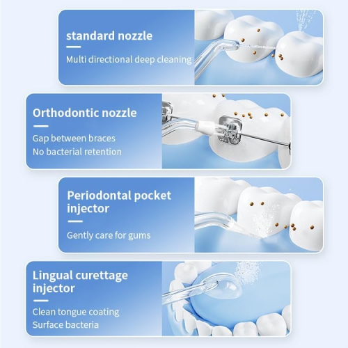 Cordless Oral Irrigator Electric Water Flosser Portable Tooth Punch Rechargeable Teeth Cleaner