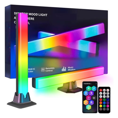 MYACUC  RGB Light Bar, 16 Million Colors Smart Led Light Bar, Music Sync Ambient Lighting, Brightness Dimmable And Timer for Bedroom, Gaming, PC, Party
