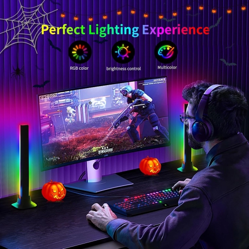 RGB Light Bar, 16 Million Colors Smart LED Light Bar, Music Sync Ambient Lighting, Brightness Dimmable and Timer for Bedroom, Gaming, PC, Party