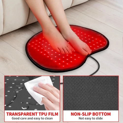 660nm 850nm Infrared Light Therapy 128 LED back foot Waist Pad Pain Relief