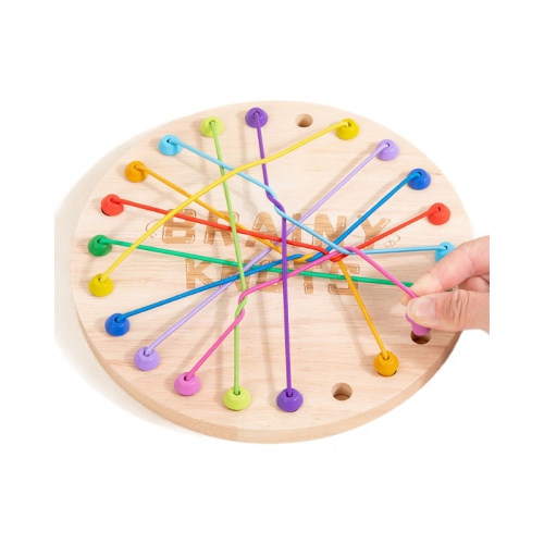 GREEN SCENIC  Colorful Learning Rope Untying Toy Board Rope Puzzle Game Children's Gift Parent-Child Board Game Toy