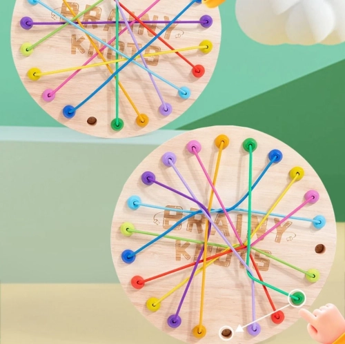 Colorful learning rope untying toy board rope puzzle game children's gift parent-child board game toy