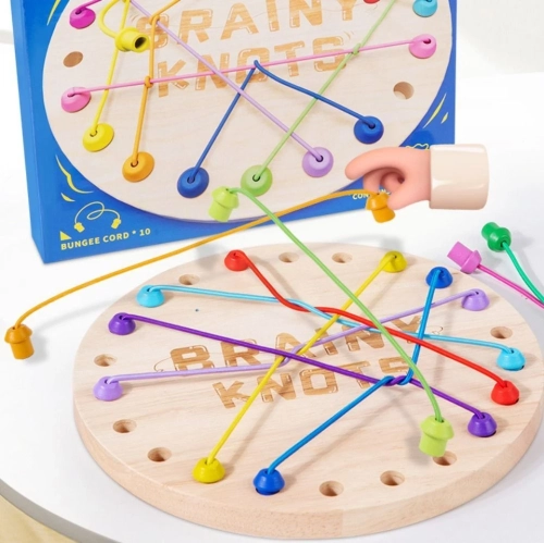 Colorful learning rope untying toy board rope puzzle game children's gift parent-child board game toy