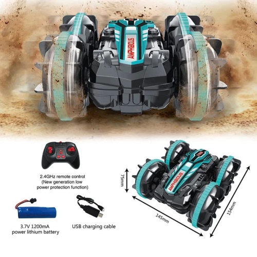 Toys for boys aged 5-12, children's amphibious remote control car, 2.4 GHz remote control stunt car, suitable for boys and girls, 4WD off-road truck