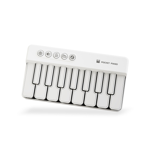GREEN SCENIC  Pocket Piano Toy, Light Piano, Sturdy Piano, Baby Piano Toy, Electronic Piano - In White