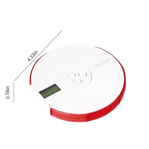 Smart medicine box 7-day portable timer reminder medicine box - food grade PP material, transparent independent compartments, with LCD display,