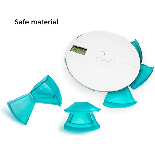 Smart medicine box 7-day portable timer reminder medicine box - food grade PP material, transparent independent compartments, with LCD display,