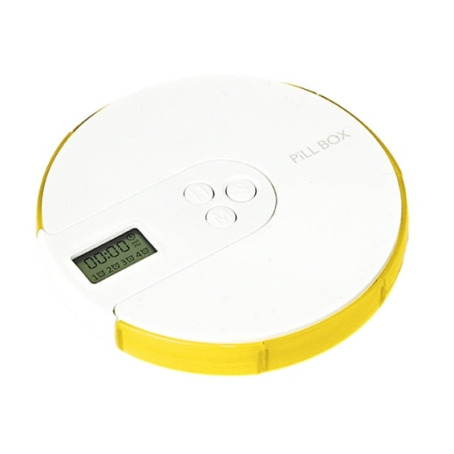 Smart medicine box 7-day portable timer reminder medicine box - food grade PP material, transparent independent compartments, with LCD display,