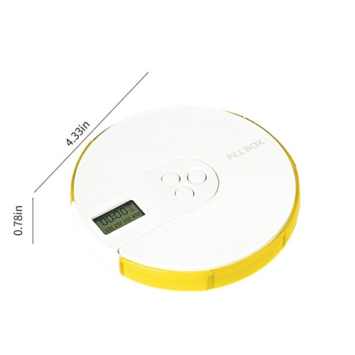 Smart medicine box 7-day portable timer reminder medicine box - food grade PP material, transparent independent compartments, with LCD display,