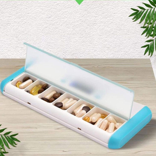 Boîte à médicaments portative Smart reminder - 7 compartiments avec réveil vibration LED Light, étanche à l'humidité et scellé, boîte à médicaments