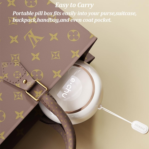 Travel Daily Pill Storage Box, 4 Compartment Pill Box, Mini Pill Box, Packaging Box Waterproof and Moisture-proof, Portable Daily Pill Box for