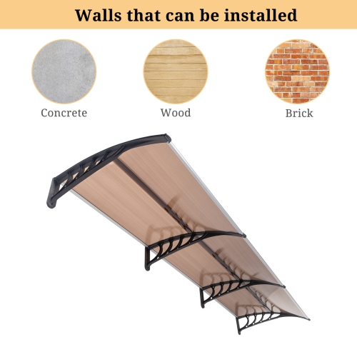 Karl Home 116.5 in. W x 37.8 in. D Convex Awning