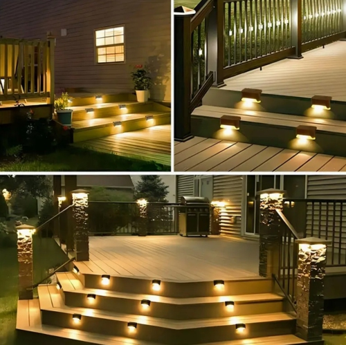 64pcs Of Solar Outdoor Step Lights, Solar Fence Lights, Outdoor Table Lamps, Solar Deck Lights, Solar Buried Lights, Solar Fence Staircase Lighting,