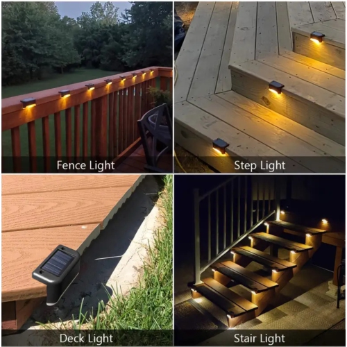 64pcs Of Solar Outdoor Step Lights, Solar Fence Lights, Outdoor Table Lamps, Solar Deck Lights, Solar Buried Lights, Solar Fence Staircase Lighting,