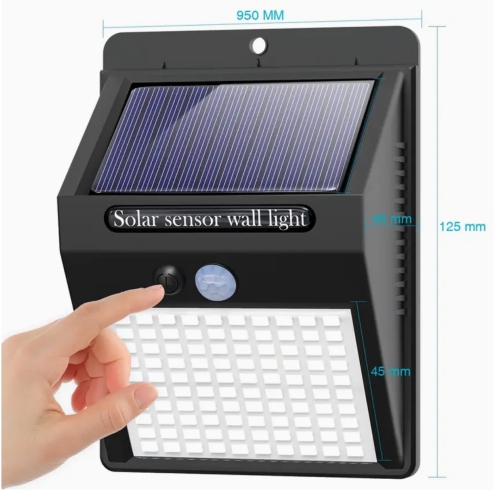 Pack Of 10 100LED Solar Motion Sensor Light Outdoor Wireless Solar Wall Lights Solar Security Lights for Fence Yard Garden Deck Garage