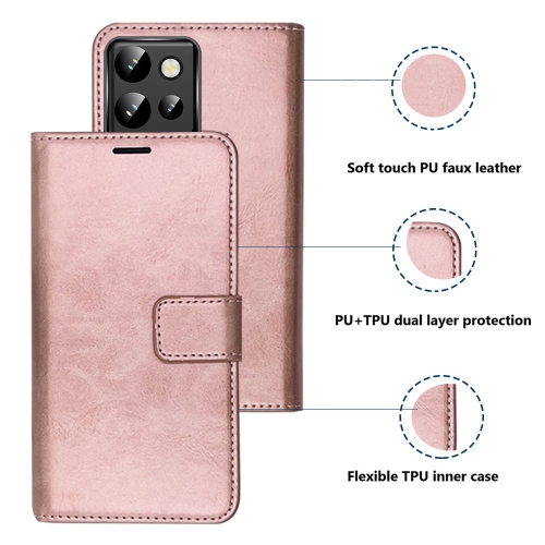 XCRS Flip Wallet PU Leather Cover Pouch with Card Slot, Lanyard Folio Case for Motorola Moto G Power 5G 2025
