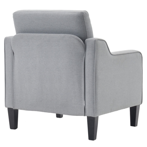 Fauteuil d'appoint contemporain en coton et lin de Karl Home pour salon gris