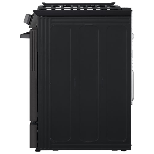 Cuisinière à gaz encastrable de 30 po à 5 brûleurs et à four à convection véritable de 6,3 pi³ de LG - Inox noir