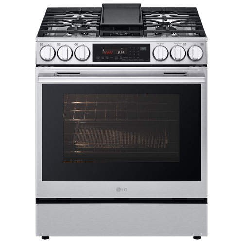 LG 30" 6.3 Cu. Ft. True Convection 5-Burner Slide-In Gas Range (LSGS6335X) - Stainless Steel