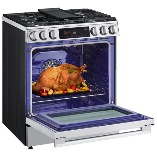 LG 30" 6.3 Cu. Ft. True Convection 5-Burner Slide-In Gas Range (LSGS6335X) - Stainless Steel