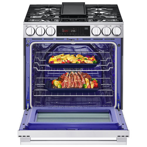 LG 30" 6.3 Cu. Ft. True Convection 5-Burner Slide-In Gas Range (LSGS6335X) - Stainless Steel