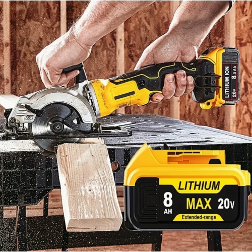 2 Pack 8.0Ah 20V Replacement Battery Compatible With De-walt 20V Battery Max XR Lithium Ion DCB204 DCB206 DCB200 DCB180 DCD985B DCD771C2 DCS355D1