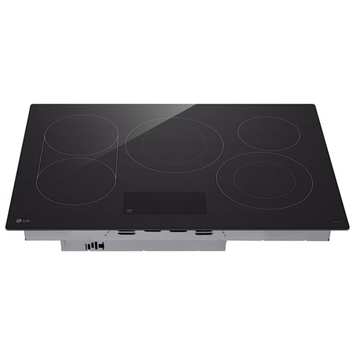 Surface de cuisson électrique de 30 po à 5 éléments ThinQ de LG - Céramique noire