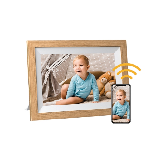 Image 1 of 1.. Kodak Classic Wood Digital Photo Frame 10.1" - Burlywood