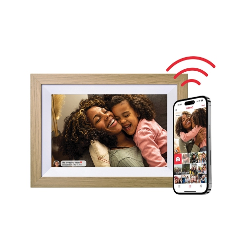 Image 1 of 1.. Artikl Frameo Classic WiFi Enabled Digital Photo Frame 10.1'' - Burlywood
