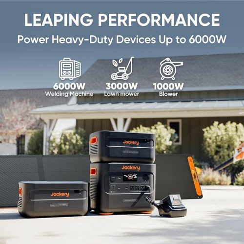 Jackery Portable Power Station Explorer 2000 Plus, Solar Generator with 3000W Output