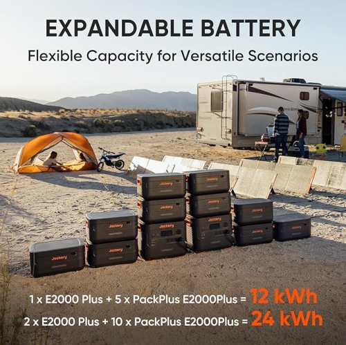 Jackery Portable Power Station Explorer 2000 Plus, Solar Generator with 3000W Output
