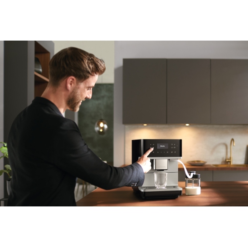 Miele CM 6160 Silver Edition Fully Automatic Espresso Machine with Automatic Frother with One-Touch Brewing by MIELE - Refurbished condition - Image 6